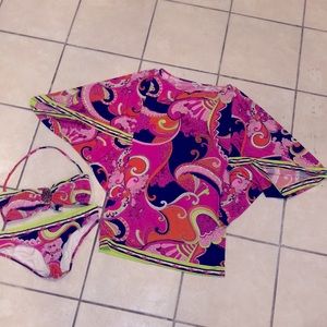 TRINA TURK bathing suit and cover top